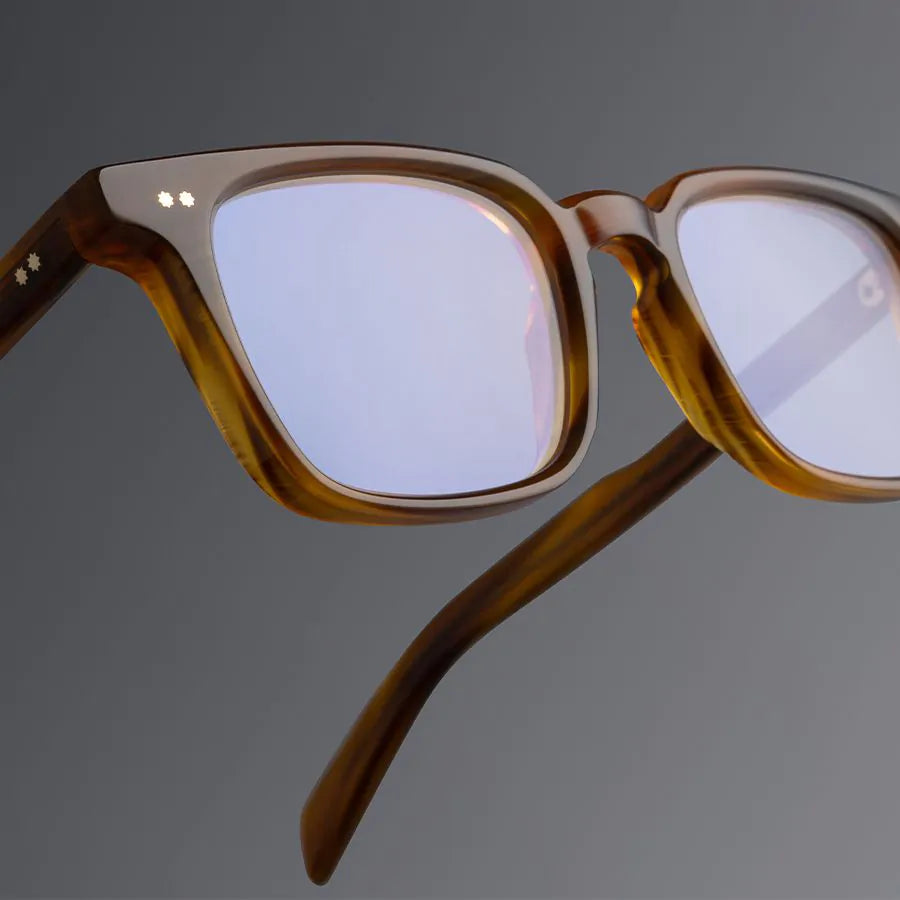 CUTLER AND GROSS GR10 OPTICAL SQUARE GLASSES - SAFFRON HORN