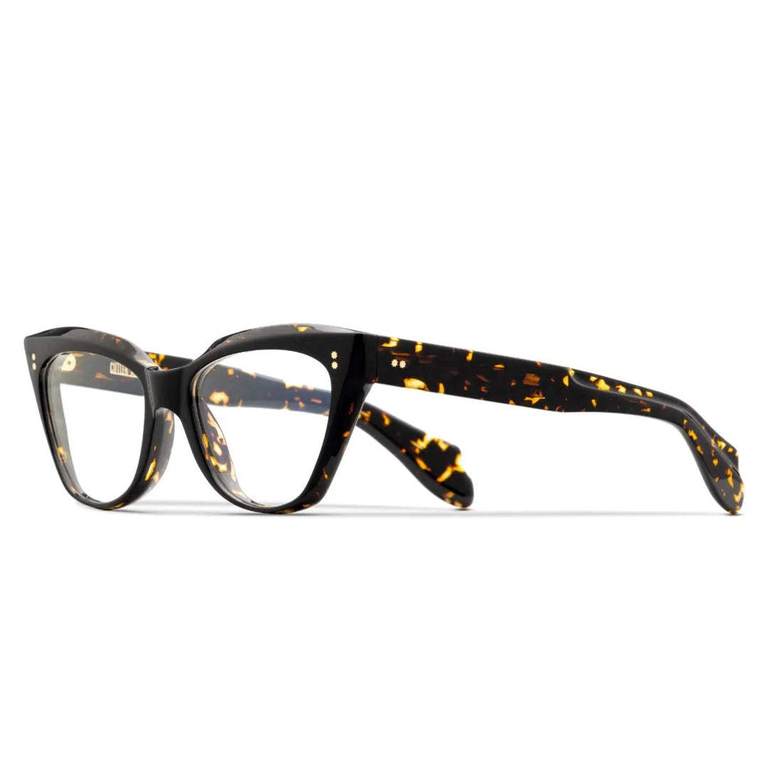 CUTLER AND GROSS 9288 OPTICAL CAT EYE GLASSES - BLACK ON HAVANA