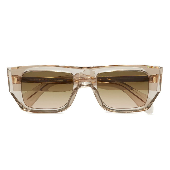 CUTLER & GROSS 1413 RECTANGLE SUNGLASSES- SAND CRYSTAL